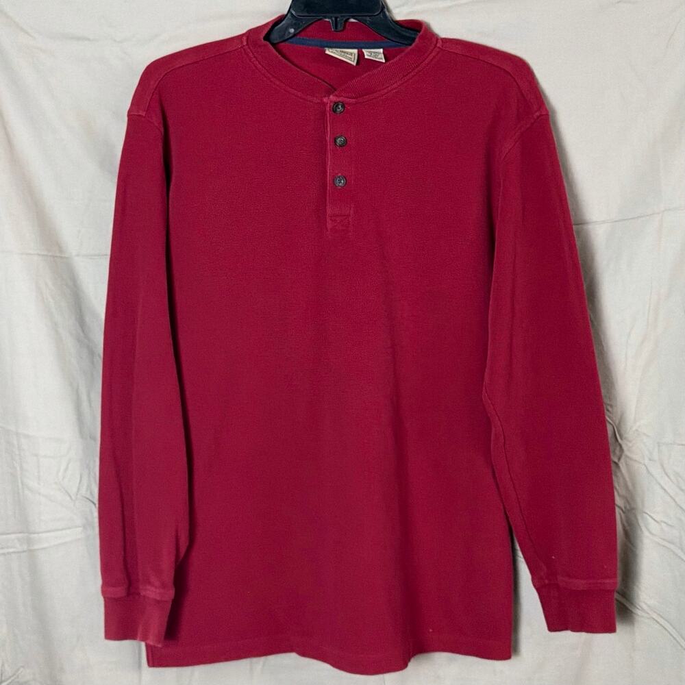 L.L. Bean Henley long sleeve shirt men’s large/tall red heavyweight